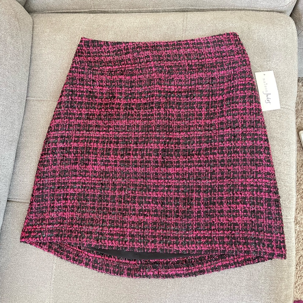 BRAND NEW | Maison Jules Plaid Tweed Mini Skirt | Size 0 Fits like Size 4